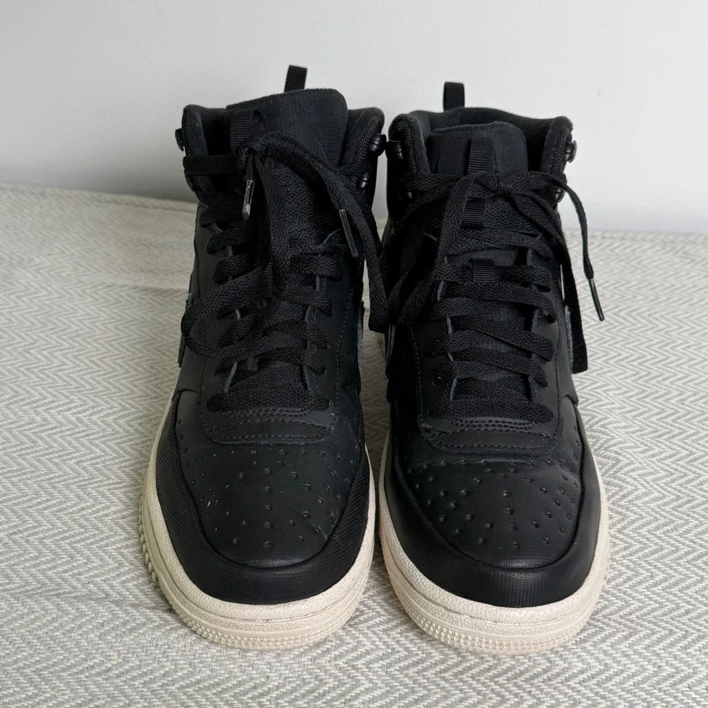 Nike Court Vision Mid Winter‎ Mens 8 Black Sneakers DR7882-002 High Top Shoes